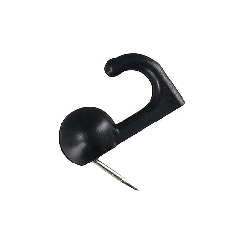 Image of 50 Pieces Metal Push Pin Hangers Pin Wall Hooks Picture Hanging Pin Picture Nails Frame Oil Painting Hooks on Wooden or Fabric Wall for Home Office