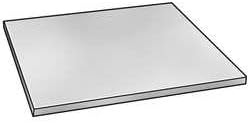 Sheet, HDPE, Black, 1/8 In T, 12 x 24 In