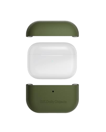 Image of Dailyobject Leatherite AirPods Case Cover Compatible with Apple Airpods Pro 2 | Durable Leatherite Material | Shock Resistant & Lightweight | Compatible Wireless Charging | Stylish Design - (Green)