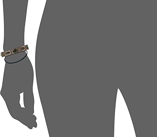 1928 Jewelry Brass Peridot Jonquil Stretch Bracelet2