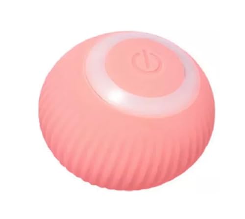 Bolinha interativa para gato azul ou rosa em silicone se move sozinha (Rosa)