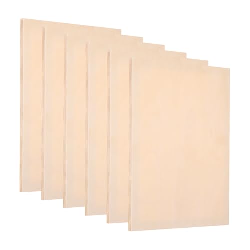 PATIKIL 12 x 10 Inch Wood Panel Board, 6 Pack Unfinished Wooden Canvas Boards Square Blank Deep Cradle Board for Painting Pouring DIY Art Use with Oils Acrylics