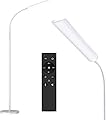 Dimunt Floor Lamp, Bright 15W Floor Lamps for Living Room with 1H Timer, Dimmable LED Floor Lamps 3000K-6000K & Tall Standing Lamp with Remote & Touch Control Reading Floor Lamps for Bedroom-White
