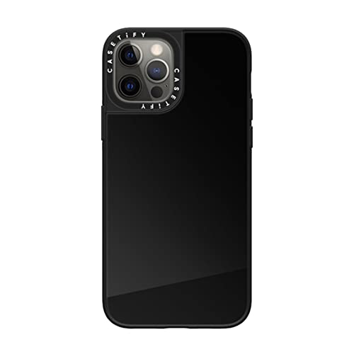 CASETiFY �~���[ iPhone 12 Pro �P�[�X [����(�X�}�z�J�o�[) / MagSafe�Ή�/�w��h�~] - �u���b�N (�u���b�N�o���p�[)