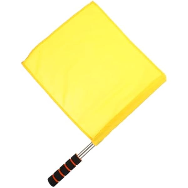 Traffic Safety Hand Signal Flag with Stainless Steel Pole And Comfortable Sponge Handle for Referee And Sports Training Use Lightweight Cheering Flag