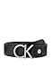 Produktbild Calvin Klein Damen Gürtel CK Adj. Logo Belt 3.5 cm aus Leder, Schwarz (Black), 90 cm