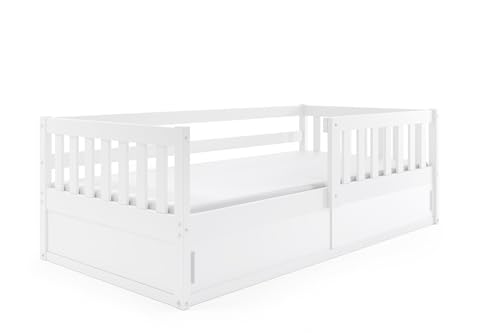 Interbeds Cama Infantil Smart 80x160 con somier de láminas y cajón bajo Cama (White)