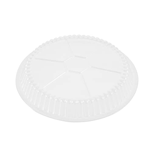 Restaurantware LIDS ONLY: Foil Lux Plastic Lids For 7 Inch To Go Pans 100 Round Plastic Dome Lids - Pans Sold Separately Dome Design Clear Plastic Lids For Aluminum Take Out Containers
