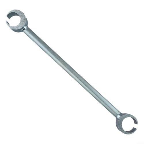 Glewi Herramienta de ajuste de bisagra de puerta, llave inglesa de acero integral resistente de 13 pulgadas para reparación de bisagras de bandera de puerta de acero estructural, plata (23 + 25 mm)
