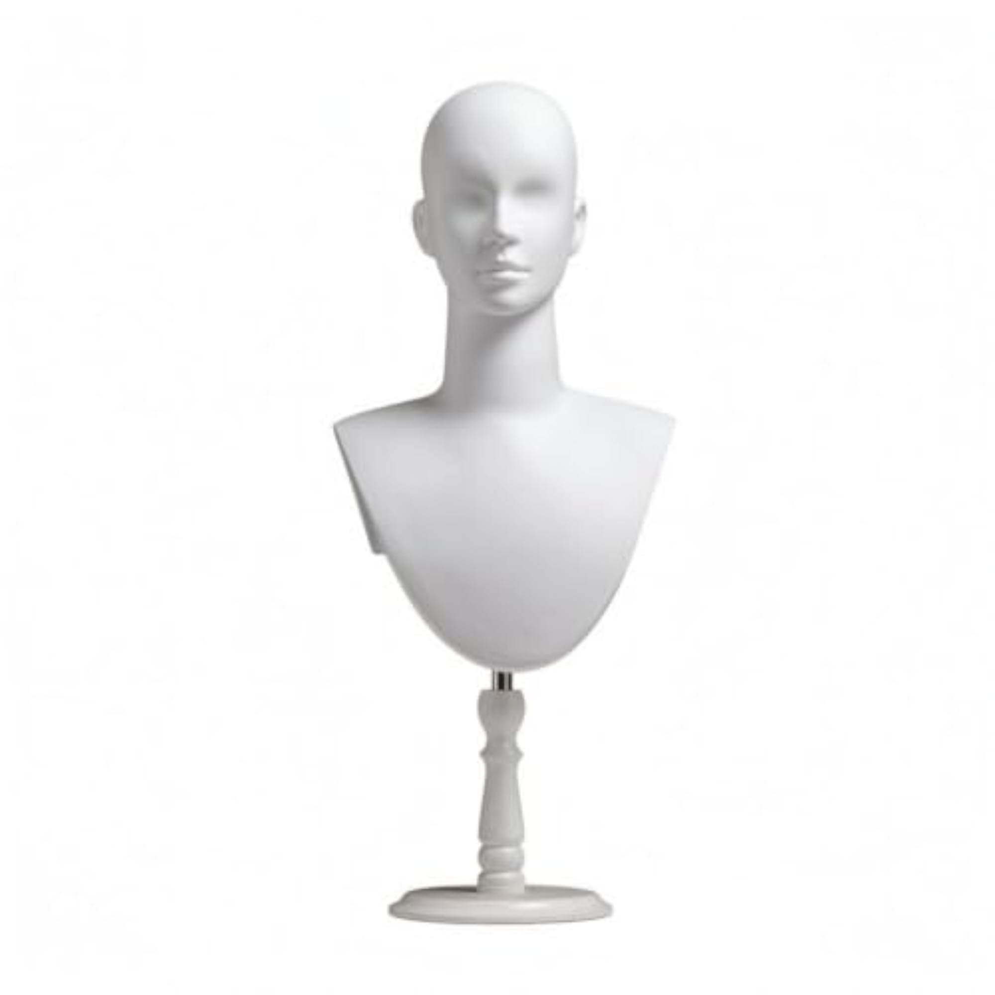 Professional Tabletop Hairpiece Display Stand with Wooden Base