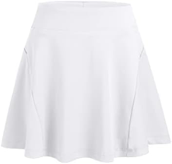 Zaclotre Girls Active Skort High Waisted Pleated Tennis Skirt Running Workout Athletic Skirts with Shorts 4-12Years White