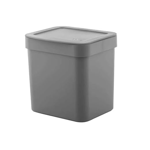 Ou Martiplast - Lixeira 2,5L Trium Cinza Chumbo Fechado Ou Martiplast Lx500 Chf