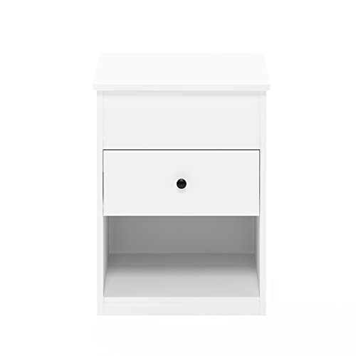 Image of Furinno Jensen Lift Top Nightstand, Solid White
