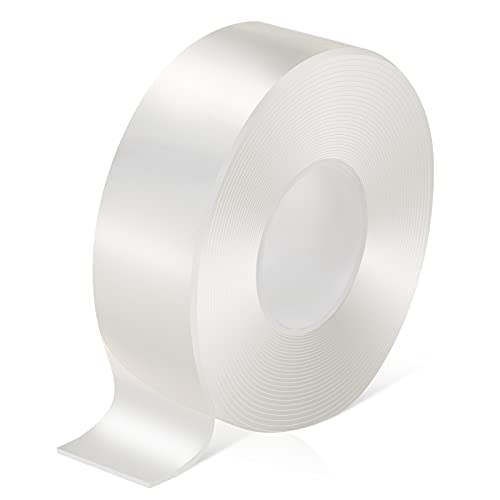 Doppelseitiges Klebeband, transparentes Montageband, selbstklebend, transparentes doppelseitiges Klebeband für Schilder, Fotos, Poster, Bildmontage, Doppelstick, Wandbindungen, Klebebandstreifen Cover