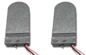 RENTORSA 2 Pcs. CR2032 Button Coin Cell Battery Socket Holder Case Cover with ON/Off Switch 3V x2 6V Battery Storage Box - Flat Shape - Set of 2 Pcs