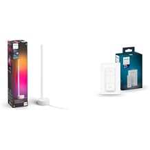 Philips Hue Gradient Signe Table Lamp, Compatible with Alexa & Smart Dimmer Switch with Remote, White - 1 Pack