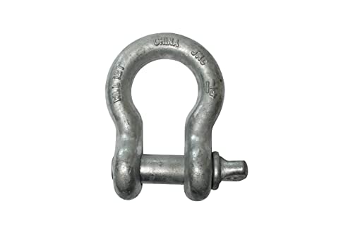 Indusco SH114IM01 Hot Dipped Drop Forged Galvanized Steel Screw Pin Anchor Shackle, 24000 lbs Working Load Limit, 1-1/4" Size - Thumbnail 4