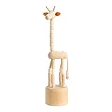 Características: estilo nórdico, cálido y encantador. Diámetro de la base: 4 cm; altura: 11,2 cm; perro 10 cm; marioneta doble 9 cm; jirafa 17,8 cm; caracol 8 cm.