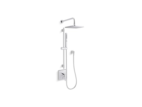 Kohler K-26273-Y-CP Honesty Shower Kit with Showerhead, Handshower, and Trim, 2.5 gpm, Polished Chrome