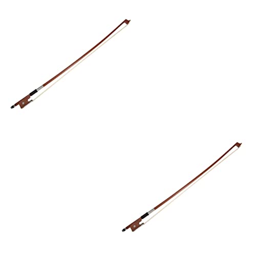 Vaguelly 2個 バイオリンの弓 バイオリンスティック ミュージカルボウ アーアクセサリー ゴーパーツ 学生 木 装置 ユニバーサル