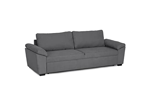 BUDWING Sofá Cama Alonzo (3 plazas - Poliéster - 239x88x87cm) (Cinza Escuro) Cover