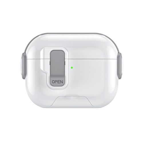 Étui AirPods 4 coque rigide antichoc gris silicone avec support
