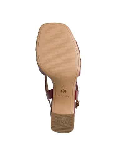 Tamaris Damen Sandalette mit Blockabsatz, rot, 40 EU