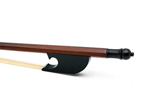 New 4/4 Violin Bow Baroque Bows Ebony Frog Brazil Wood Natural Bow Hair #TOP5
