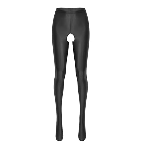 Women's Glossy Opaque Pantyhose Shiny High Waist Tights Yoga Pants Training Sports Leggings4