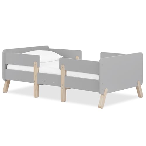 Dream On Me Osko Convertible Toddler Bed Made with Sustainable New Zealand Pinewood in Grey, BSA & Greenguard Gold Certified, Non-Toxic Finish - image 1