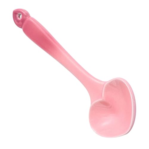 Cabilock Cuchara Corazón Cerámica Postre Cucharas Diseño Encantador Uso Fiestas