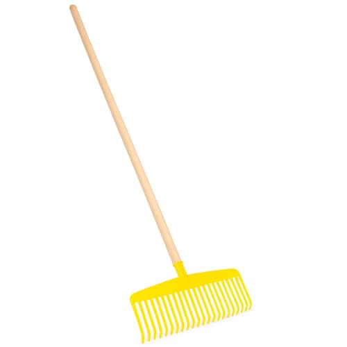 Rastrello per Olive con Manico in Legno di Faggio 150 cm – 22 Denti in Polipropilene, Larghezza 39 cm – Raccolta Olive e Frutti