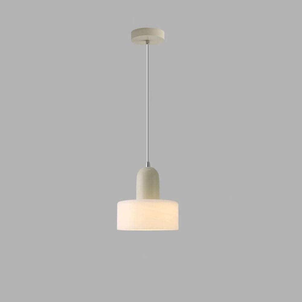 Lámpara colgante moderna de cristal lechoso para isla de cocina