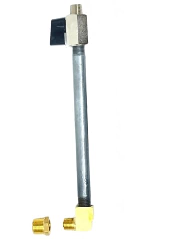 VA005003AP Air Compressor Tank Drain Extension Kit - for Campbell Hausfeld Compressor parts 2475 2475N7.5 PA3005 - Industrial Tank Drain Extension with Brass Fittings Ball Valve - 1/4" MPT x 6" Long