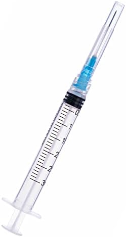 3ml Luer lock Syringe with diameter 23G Long 1Inch Needle, Sealed Package (100)