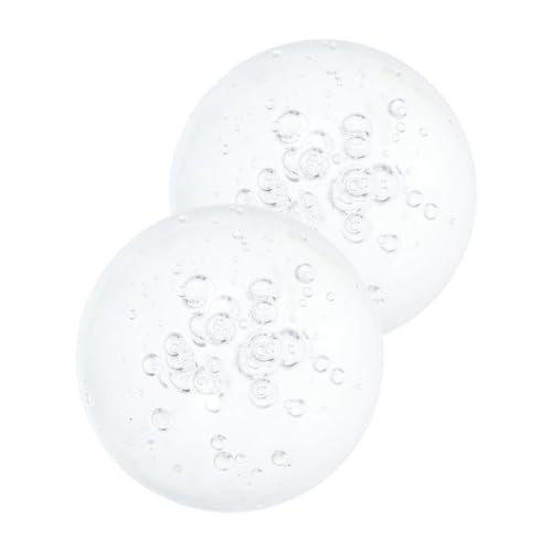 FUNOMOCYA Esferas De Cristal Decorativas Burbujas para Fuentes Interiores y Peceras, 5 Cm, Transparentes, Pack De 2, Accesorio Decorativo para Meditación y Escritorio