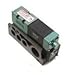Numatics 153SA425M011Z61 Mark 15 Single Solenoid 2 Pos/4 Way Valve w/Man Block 3/8 NPTF 24 VDC Plug-in w/Light/Ext Lkg OR/Speed Ctl