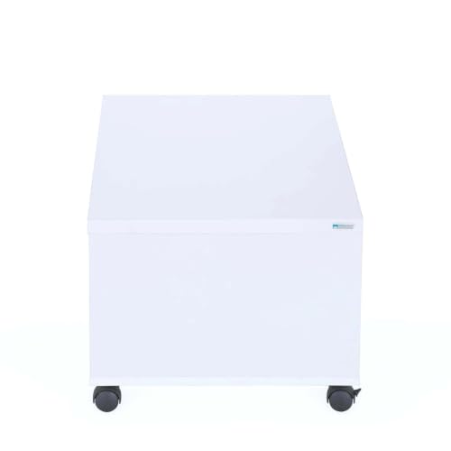 Image of Nilkamal Myra Wooden Center Table | Coffee Table with 1 Surface Top and 1 Shelf | Engineered Wood | Tea Table for Home, Living Room, Office | White | DIY(Do It Yourself)
