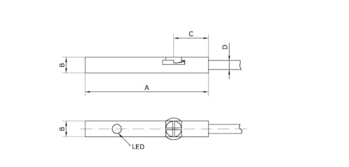 cyclingcolors Sensor mit Kabel berührungsloser Näherungssensor Typ SENST8C5 Zylinder Traktor Agrarfahrzeug
