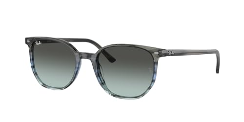 Ray-Ban RB2197 Sunglasses Bundle: RB 2197 ELLIOT 1391GK Elliot Striped Gray Gradient B and Universal Anti-slip Silicone Leash