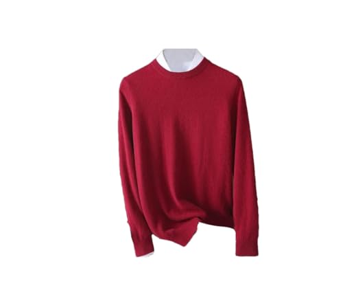 Men's Knitwear Long Sleeve Round Neck Sweater,Slim Fit Solid Casual Pullover,Soft Casual Knitted Pullover Jumper
