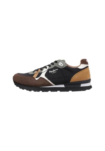 Baskets Pepe Jeans Brit Prints Homme en marron foncé taille 40