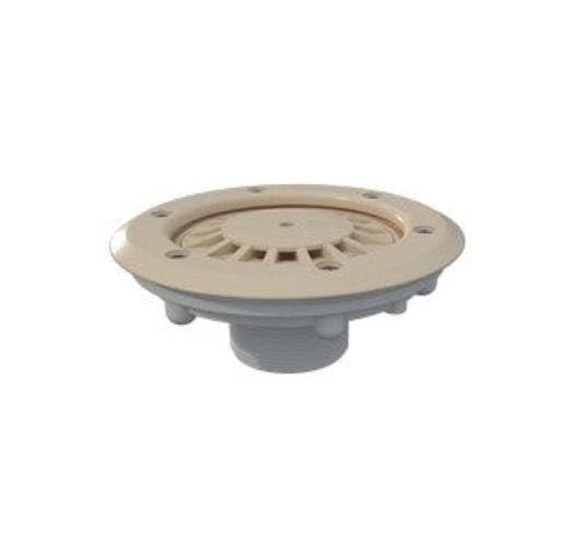 Buse de fond piscine préfabriquée Fluidra en ABS beige avec filetage 2 pouces
