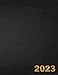 Produktbild 2023: buchkalender kalender 2023 1 tag 1 seite groß ,schwarz I Jahresplaner 12 monate von Januar bis Dezember I kalenderbuch 2023 .