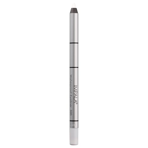 IMPALA | Creamy Waterproof White Eyeliner Pencil 320 | Defined Contour or Smokey Effect | Dense and Creamy Texture, Easy to Apply | Bright, Long-Lasting, and Water-Resistant Color