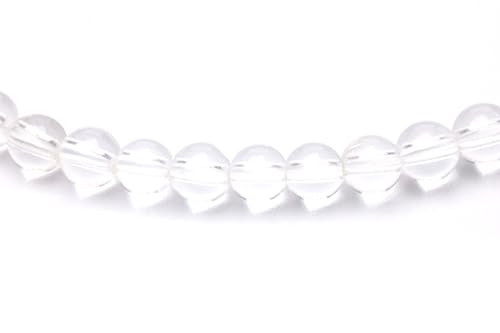 Echtes Bergkristall Edelstein Armband mit 4mm Perlen - verschiedene Längen - Heilstein Schutzstein Talisman Glücksbringer Geschenk (Bergkristall, 18CM)