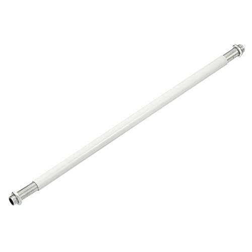 Image of MECCANIXITY Threaded Extension Rod, 9.8 inch Lamp Pipe with Connector Light Fixture Parts for Pendant Light Island Lighting Chandeliers Stems, White 4 Set