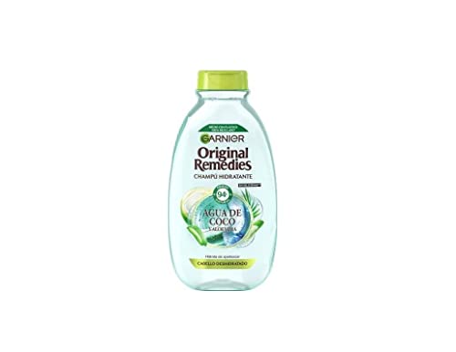 Garnier Original Remedies - Champú Hidratante Agua de Coco y Aloe Vera para Pelo Normal - 300 ml