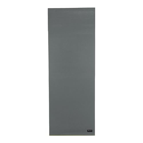 Power Systems Premium Yoga Sticky Mat - Secure, Adhesive, Textured Surface - Lightweight & Durable (Gray, 1/4")
