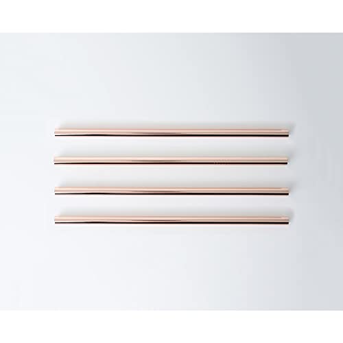 Viski 6436 Summit Wide Cocktail Straws Swizzle Sticks, Copper